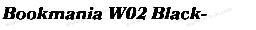Bookmania W02 Black字体转换